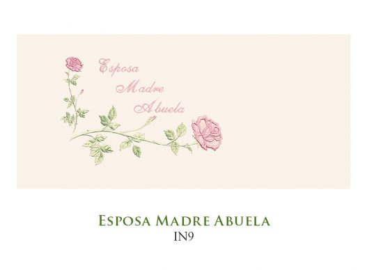 Esposa/Madre/Abuela With Roses – IN9