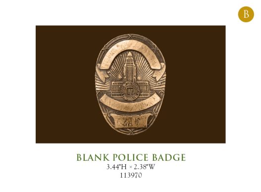 Blank Police Badge 113970