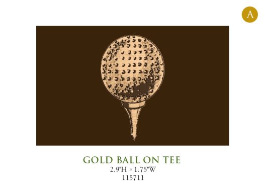 Gold Ball on Tee 115711
