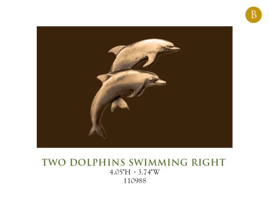 Two Dolphins Swimming Right 110988
