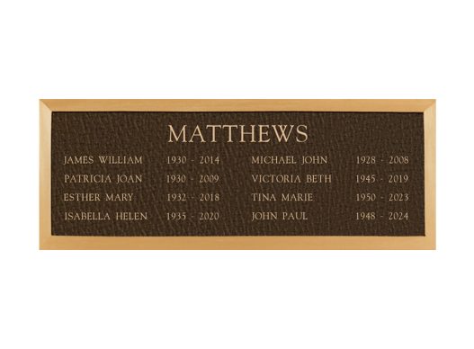 NO. 525 -ROCK NICHE (8 CAPACITY)